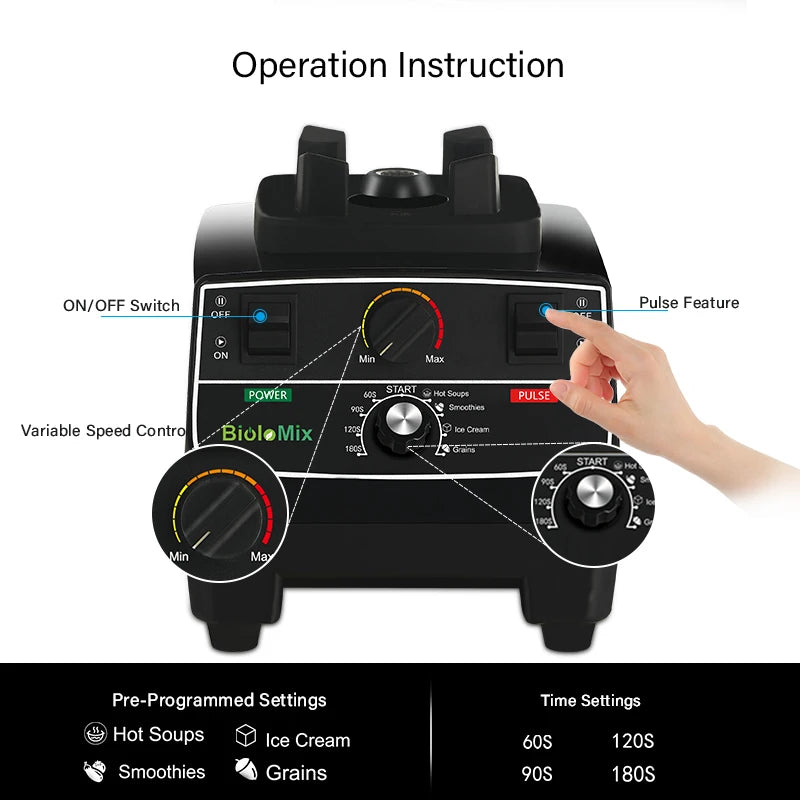 Professional Smart Timer Pre-programed Blender Mixer