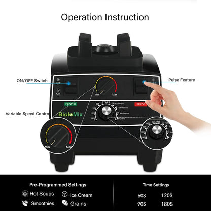 Professional Smart Timer Pre-programed Blender Mixer