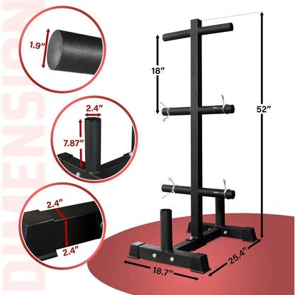 Weight Plate Tree Holder & Storage Rack