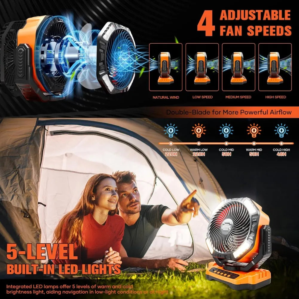 Rechargeable Camping Tent Fan