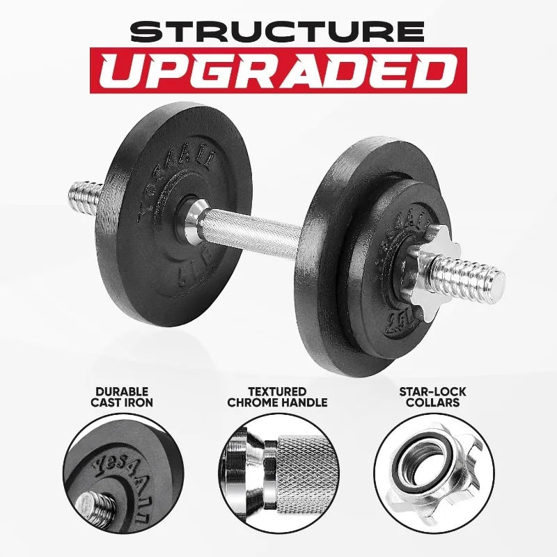 Adjustable Dumbbell Set With Weight Plates