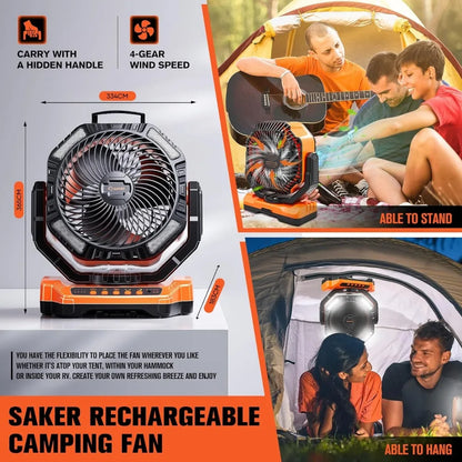 Rechargeable Camping Tent Fan