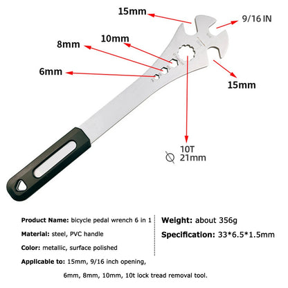 Multifunctional Auxiliary Bicycle Repair Wrench