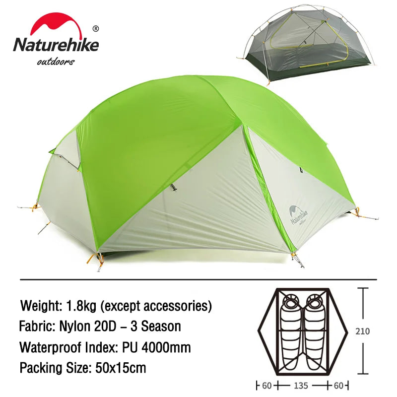 2 Person Waterproof Ultralight Travel Tent